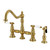 Kingston Brass Bel-Air Bridge Kitchen Faucet with Brass Sprayer, Brushed Brass - KS3277BPLBS