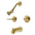 Kingston Brass Magellan Double-Handle Tub and Shower Faucet, Brushed Brass - KB247