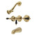 Kingston Brass Duchess Triple-Handle Tub and Shower Faucet, Brushed Brass - KB237AKL