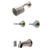 Kingston Brass Verona Double-Handle Tub and Shower Faucet, Brushed Nickel - KBX8148KPS