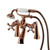 Kingston Brass Kingston 7" Center Deck-Mount Clawfoot Tub Faucet with Hand Shower, Antique Copper - KS268AC
