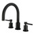 Kingston Brass Concord Two-Handle Deck Mount Roman Tub Faucet, Matte Black - KS8320DL