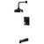 Kingston Brass Demure Single-Handle Pressure Balanced Tub and Shower Faucet, Matte Black - KB6340PL