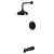 Kingston Brass Metropolitan Single-Handle Pressure Balanced Tub and Shower Faucet, Matte Black - KB6330BX