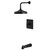 Kingston Brass Manhattan Single-Handle Pressure Balanced Tub and Shower Faucet, Matte Black - KB6140CML