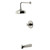 Kingston Brass Concord Single-Handle Pressure Balanced Tub and Shower Faucet, Polished Nickel - KB6336DX