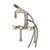 Kingston Brass Concord 7" Center Deck-Mount Clawfoot Tub Faucet with Hand Shower, Brushed Nickel - AE6408DX