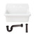 Kingston Brass Doriteal 30" Ceramic Single Bowl Wall Mount Kitchen Sink with Strainer, White/Oil Rubbed Bronze - KGPKWS3019185