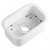 ALFI White Small 13"x19" Rectangle Fireclay Undermount or Drop In Bar / Prep Sink w Grid included - ABF1319UD-W