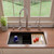 ALFI Black Matte 32" x 19" Workstation Step Rim Single Bowl Fireclay Undermount / Drop In Kitchen Sink - ABFS3219SUD-BM