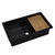 ALFI Black Matte 32" x 19" Workstation Step Rim Single Bowl Fireclay Undermount / Drop In Kitchen Sink - ABFS3219SUD-BM