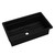 ALFI Black Matte 32" x 19" Workstation Step Rim Single Bowl Fireclay Undermount / Drop In Kitchen Sink - ABFS3219SUD-BM