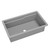 ALFI Grey Matte 32" x 19" Workstation Single Step Rim Bowl Fireclay Undermount / Drop In Kitchen Sink - ABFS3219SUD-GM