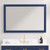 Blossom 48" Wood Framed Mirror - Navy Blue - M6 48 25