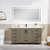 Blossom Basel 60" Vanity (Cabinet Only) Grey Oak - V8049 60 34 S