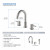 Blossom Wide Spread Lavatory Faucet with Pop Up Waste - Brush Nickel - KBF1016BN