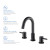 Blossom Wide Spread Lavatory Faucet with Pop Up Waste - Matte Black - KBF1016MB