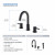 Blossom Wide Spread Lavatory Faucet with Pop Up Waste - Matte Black - KBF1016MB