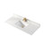 Blossom Artificial Stone Counter-Top With Backsplash and Sink, Calacatta White - CT5 4822 05 C