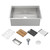 Whitehaus 27" Undermount Single Bowl 16 Gauge Brushed Stainless Steel Workstation Sink With Accessories - WHSW2719