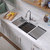 Whitehaus 27" Undermount Single Bowl 16 Gauge Brushed Stainless Steel Workstation Sink With Accessories - WHSW2719