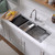 Whitehaus 45" Undermount Single Bowl 16 Gauge Brushed Stainless Steel Workstation Sink With Accessories - WHSW4519