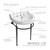 Whitehaus 22" Console Sink With Semi-Circular Bowl, Single Faucet Drilling, Solid Brass Leg Supports, Backsplash, Overflow and Front Towel Bar. - WHV022-L32-3H-MB