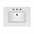 Whitehaus 31" Countertop Vanity Sink with Integrated Rectangular Bowl, Widespread Faucet Drilling and Overflow - WHCS3122-3H