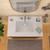 Whitehaus 37" Countertop Vanity Sink with Integrated Rectangular Bowl, Widespread Faucet Drilling and Overflow - WHCS3722-3H