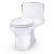 TOTO® Ultramax® One-Piece Round 1.28 GPF Universal Height Toilet with CEFIONTECT® and SS113 SoftClose® Seat, Cotton White - MS603113CEFG#01