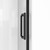 Dreamline SHDR-202472E-09 Unidoor Edge 24 inch W x 72 inch H Frameless Hinged Shower Door - Matte Black