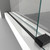 Dreamline SHDR-61607620-09 Enigma-XO 56 - 60 inch W x 76 inch H Frameless Sliding Shower Door - Matte Black Stainless Steel