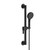 Gerber SteadyStyle Accented Round ADA Grab Bar/ Slide Bar Assembly with Octette 8 Function Hand Shower 1.75 gpm, Satin Black - D461424BS