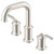 Gerber Kinzie Two Handle Widespread Lavatory Faucet w/ Metal Touch Down Drain 1.2gpm, Brushed Nickel - D304137BN