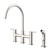 Gerber Parma Two Handle Bridge Kitchen Faucet w/ Spray 1.75gpm, Polished Nickel - D424458PN