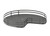 Rev-A-Shelf 28" Orion Gray Solid Bottom Kidney-Shaped Lazy Susan for Corner Base Cabinet w/ Swivel Bearing - 53-401-28BSFOG-1