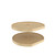 Rev-A-Shelf 32" Almond Lazy Daisy Polymer D-Shaped 2-Shelf Lazy Susan w/Bottom-Mount Hardware for Corner Base Cabinets - LD-2262-32BM-15-1