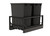 Rev-A-Shelf Aluminum Double Black 35 Qt. Pullout Waste Container w/ Soft-Close for 18" Base Cabinets - 5349-18DM-218