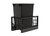 Rev-A-Shelf Aluminum Single Black 35 Qt. Pullout Waste Container w/ Soft-Close for 15" Reduced Depth Base Cabinets - 5349-15DM18-118