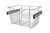 Rev-A-Shelf Chrome 18" Wire Pullout Basket for 14" Deep Closet - 11" H - CB-181411CR-1