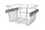 Rev-A-Shelf Chrome 18" Wire Pullout Basket for 16" Deep Closet - 11" H - CB-181611CR-1