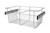 Rev-A-Shelf Chrome 24" Wire Pullout Basket for 16" Deep Closet - 11" H - CB-241611CR-1