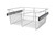 Rev-A-Shelf Chrome 24" Wire Pullout Basket for 20" Deep Closet - 11" H - CB-242011CR-1