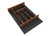 Rev-A-Shelf Craftsman Collection 13-1/4" X 19-1/2" Solid Walnut Cutlery Drawer Insert w/ Black Accents - 4WCTCC-WN-18MB-1