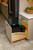 Rev-A-Shelf Craftsman Collection Double Black 32 Qt. Solid Maple Bottom Mount Pullout Waste Container w/ Black Accents, (2) 32 Qt. Lids, (2) 8 L Compost Bins/Lids and BLUM Soft-Close Slides for 24" Base Cabinets - 4WCCC-2432DM-418MB