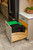 Rev-A-Shelf Craftsman Collection Double Black 32 Qt. Solid Maple Bottom Mount Pullout Waste Container w/ Black Accents, (2) 32 Qt. Lids, (2) 8 L Compost Bins/Lids and BLUM Soft-Close Slides for 24" Base Cabinets - 4WCCC-2432DM-418MB