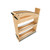 Rev-A-Shelf Craftsman Collection Solid Maple Base Cabinet Pullout Organizer w/ Black Accents and BLUM Soft-Close Slides for 9" Base Cabinets - 448CC-BCSC-5MB
