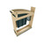 Rev-A-Shelf Craftsman Collection Solid Maple Knife Block Pullout Organizer w/ Black Accents and BLUM Soft-Close Slides for 9" Base Cabinets - 448KBCC-BCSC-5MB