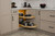Rev-A-Shelf Craftsman Collection Solid Maple Two-Tier Girasolo w/ Soft-Close and Black Accents for 15" Left Opening/Blind Right Corner Cabinets - 487CC-15-LMB