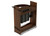 Rev-A-Shelf Craftsman Collection Solid Walnut Knife Block Pullout Organizer w/ Black Accents and BLUM Soft-Close Slides for 12" Base Cabinets - 448KBCC-BCSC-WN-8MB